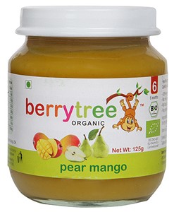 Picture of Berrytree Pear And Mango Organic Puree - 125 gm